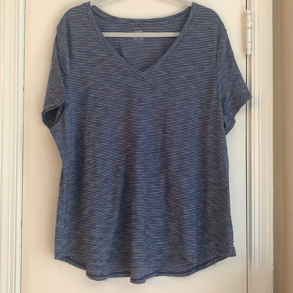 OLD NAVY short sleeve blue striped top